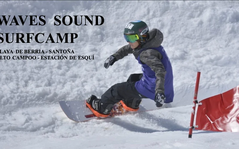Alumno en Alto Campoo en el surf camp de Invierno en Santoña