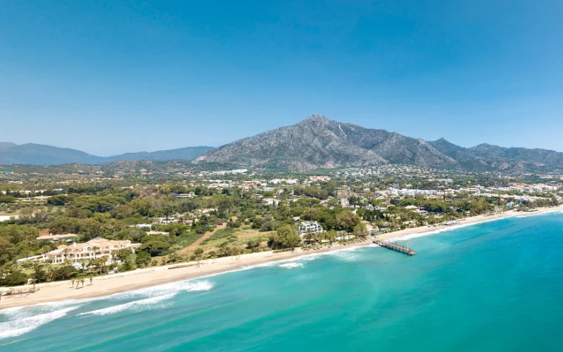 Vista de playa en Marbella