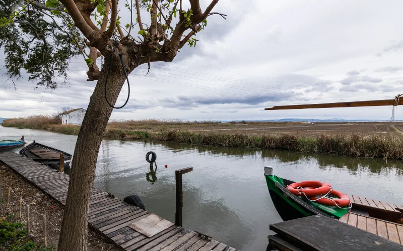 Embarcadero en la Albufera de Valencia