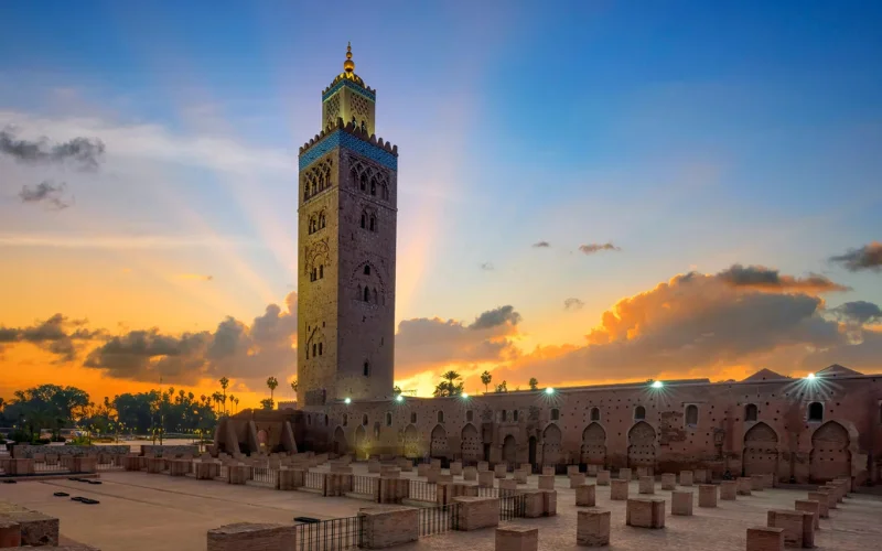 Vista nocturna de Marruecos