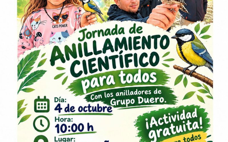 Anillamiento de aves Ribera de Castronuño