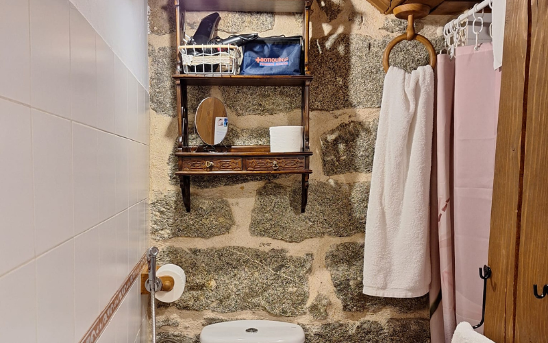 Cuarto de baño de la casa rural para dos personsas en Navaluenga en Avila